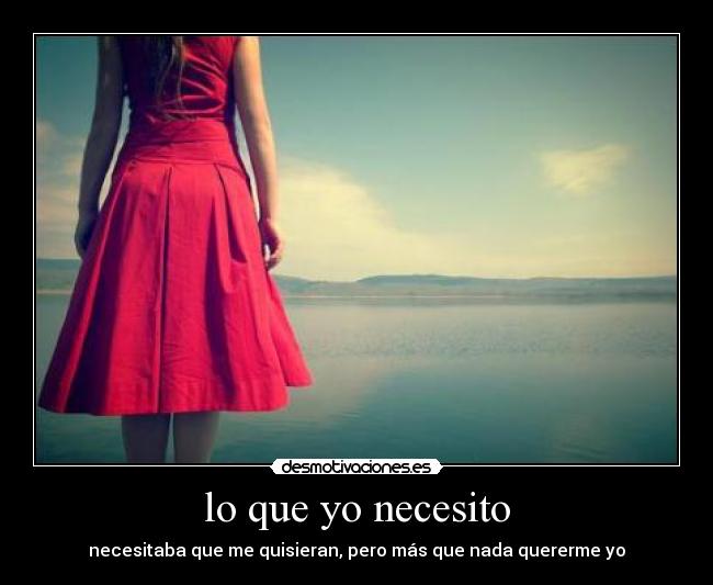 lo que yo necesito - 