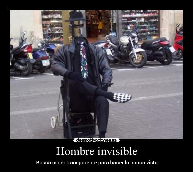 Hombre invisible - Busca mujer transparente para hacer lo nunca visto