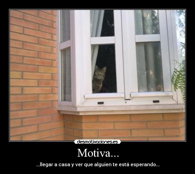 Motiva... - ...llegar a casa y ver que alguien te está esperando...