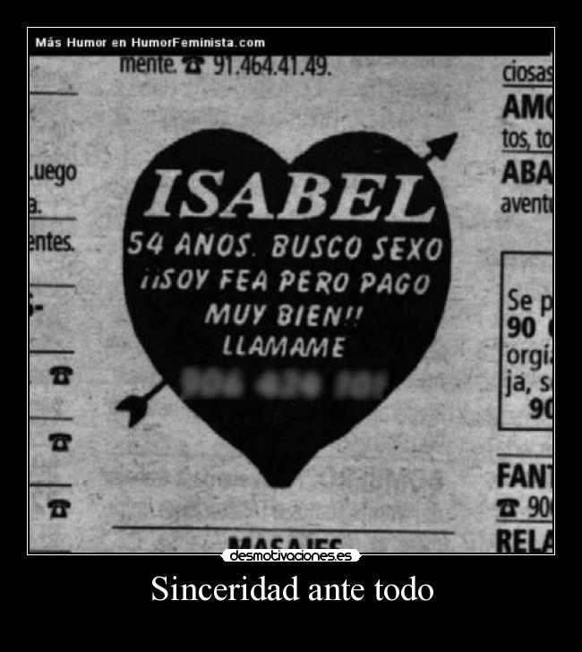 Sinceridad ante todo - 