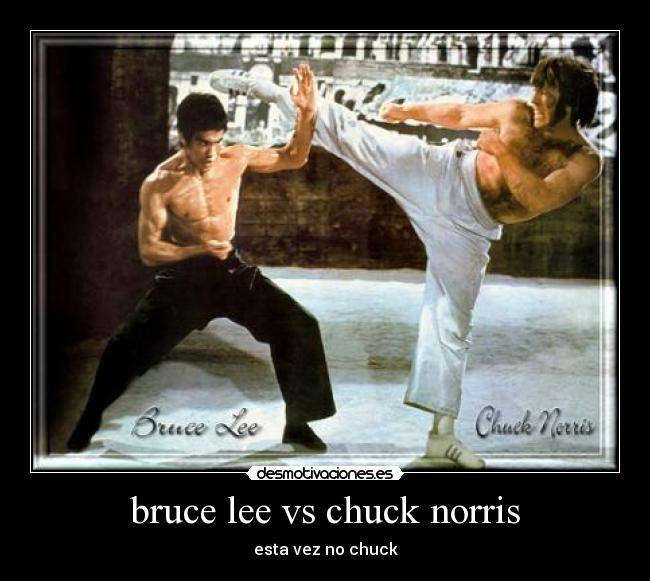 bruce lee vs chuck norris - 