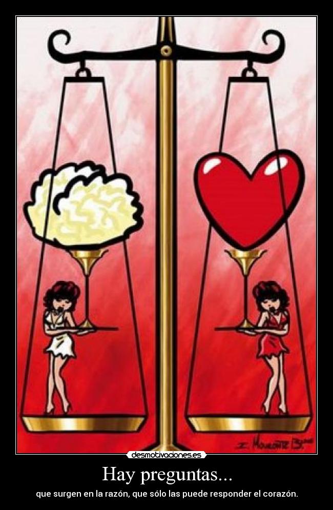 carteles corazon preguntas razon repuesta desmotivaciones