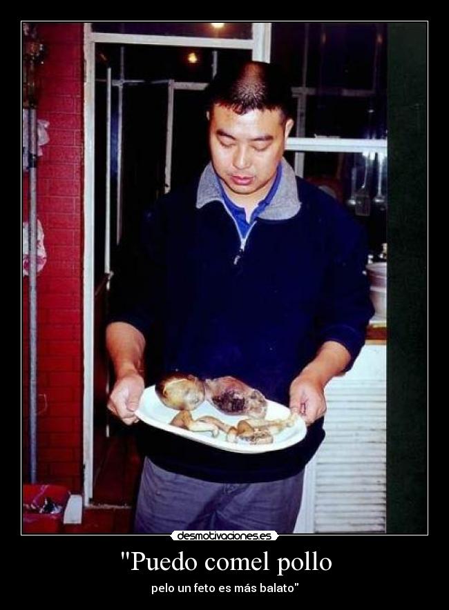 Puedo comel pollo - pelo un feto es más balato