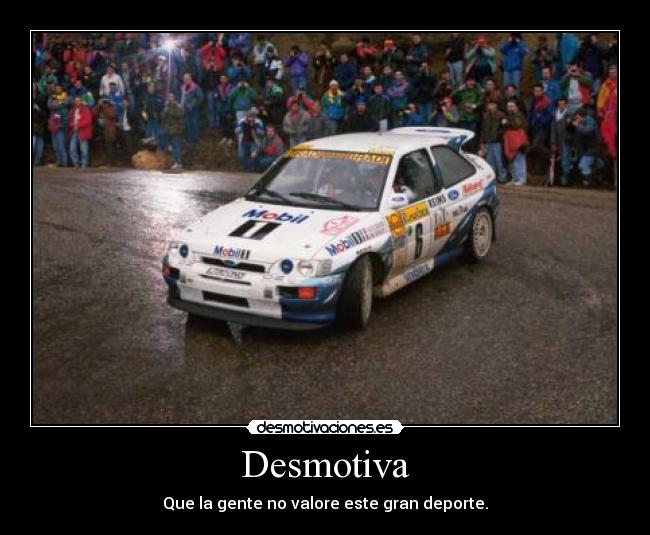 Desmotiva - Que la gente no valore este gran deporte.