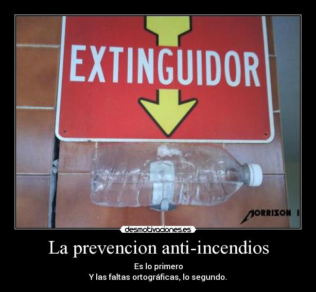 La prevencion anti-incendios -