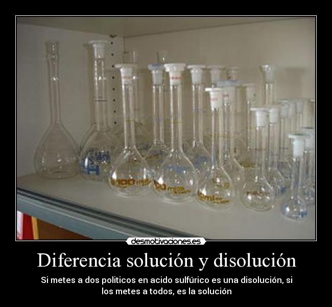 Diferencia solución y disolución -