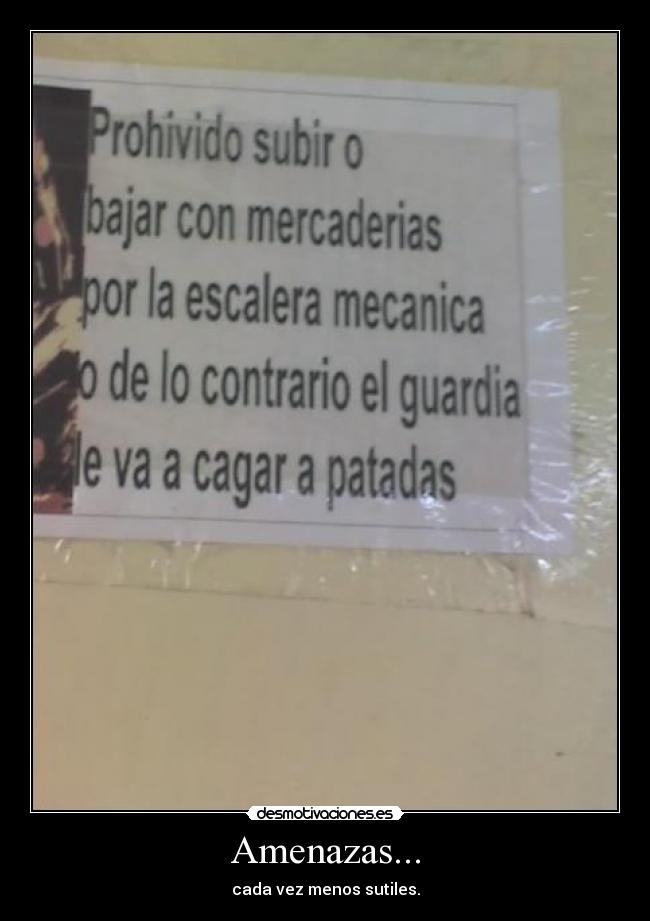 Amenazas... -