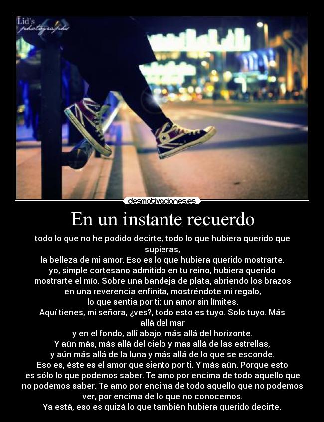 En un instante recuerdo - 