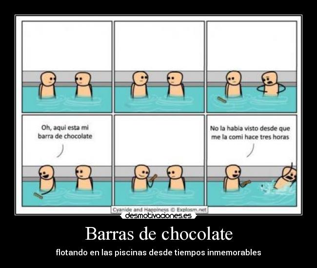 Barras de chocolate - flotando en las piscinas desde tiempos inmemorables