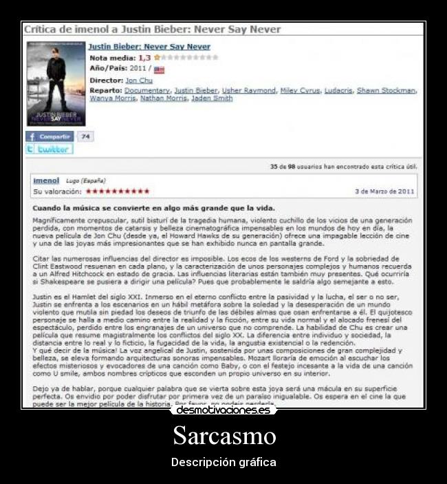 Sarcasmo - Descripción gráfica