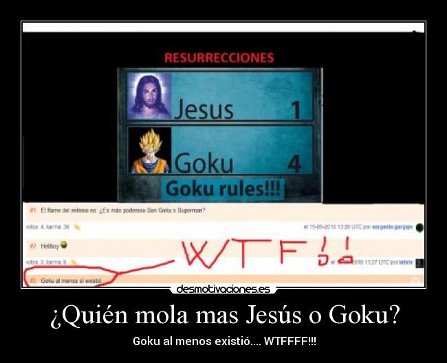 ¿Quién mola mas Jesús o Goku? -