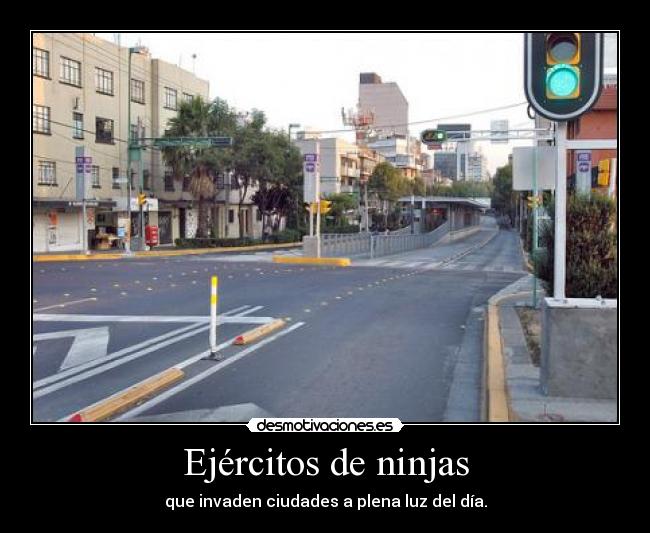 Ejércitos de ninjas - que invaden ciudades a plena luz del día.