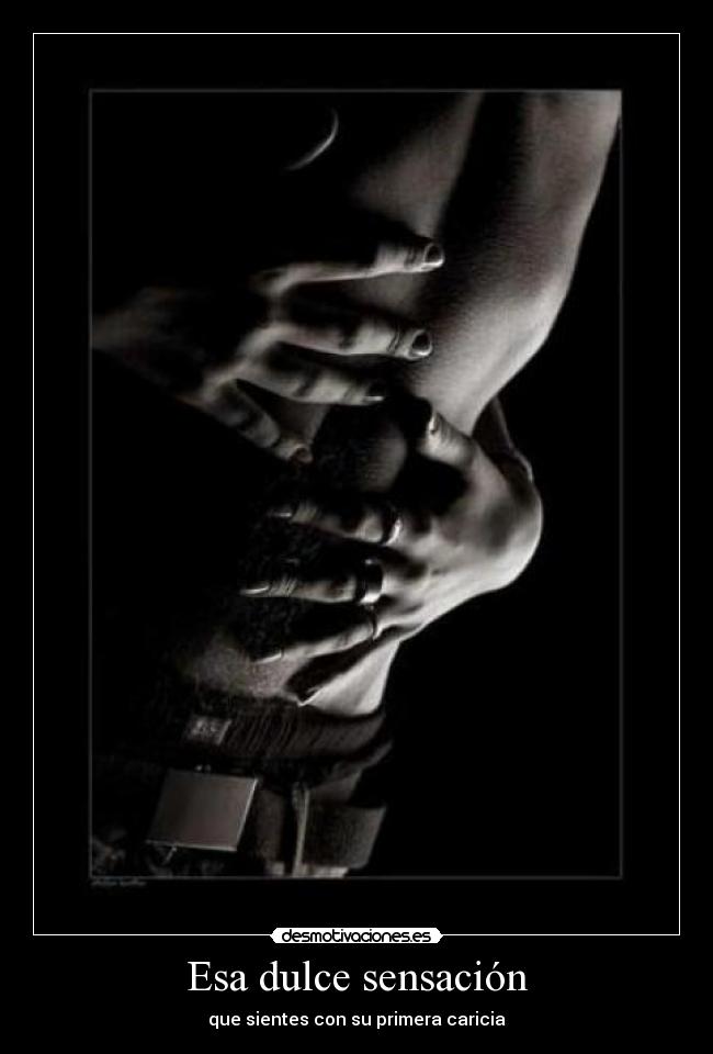 Esa dulce sensación - que sientes con su primera caricia