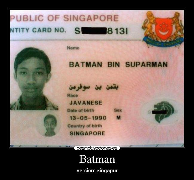Batman - versión: Singapur