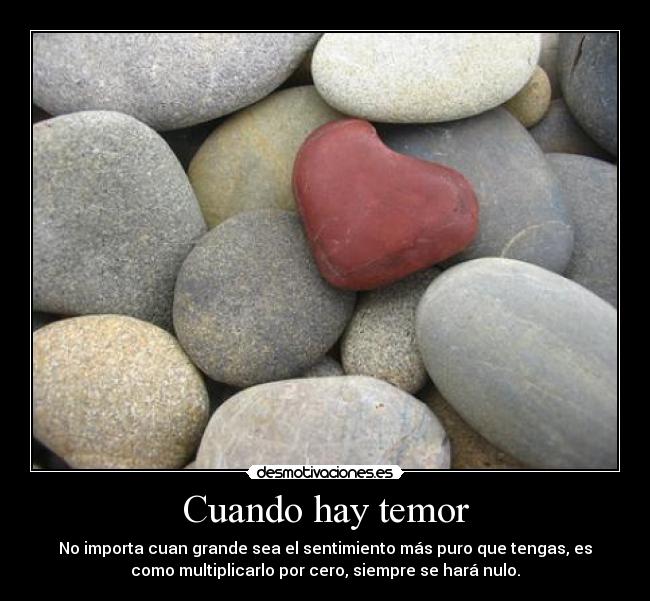 Cuando hay temor -