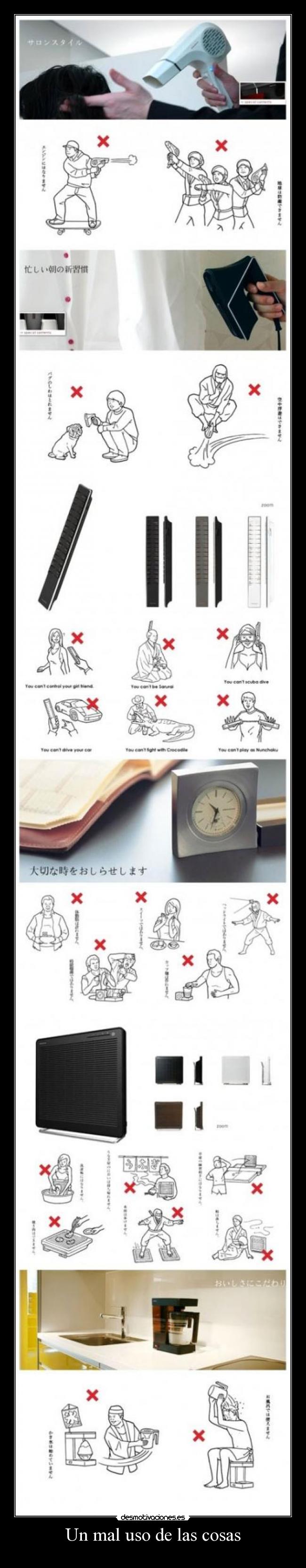 carteles mal uso cosas desmotivaciones