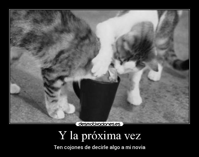 Y la próxima vez - Ten cojones de decirle algo a mi novia