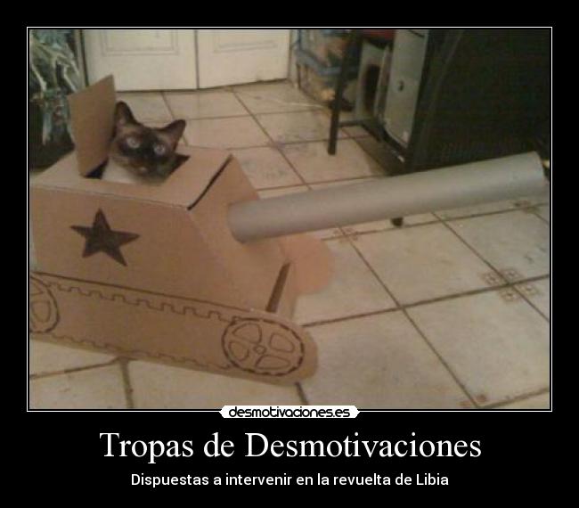 Tropas de Desmotivaciones - Dispuestas a intervenir en la revuelta de Libia