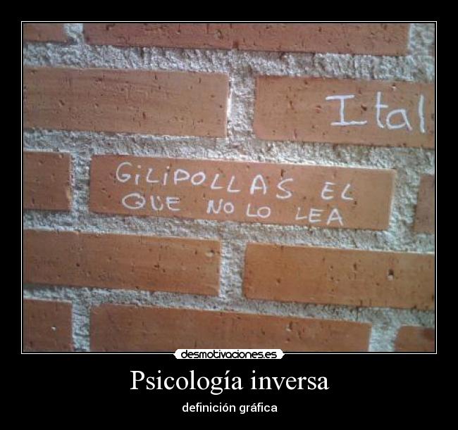 Psicología inversa - definición gráfica