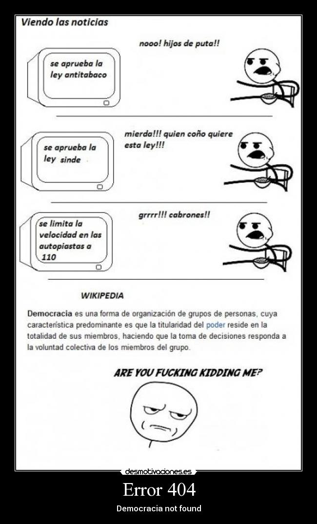 Error 404 - Democracia not found