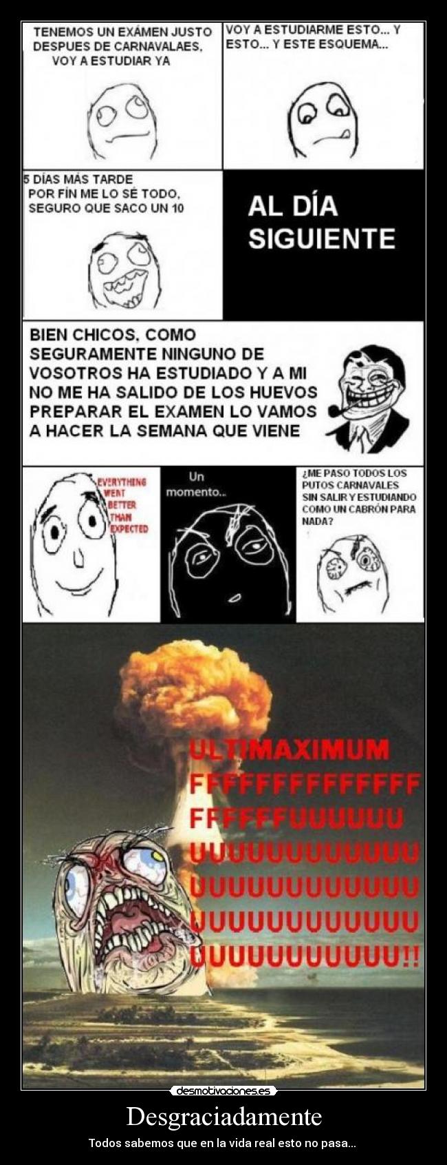 Desgraciadamente - Todos sabemos que en la vida real esto no pasa... 