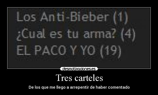 Tres carteles - 