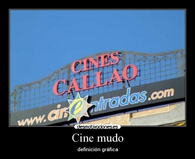 Cine mudo - definición gráfica