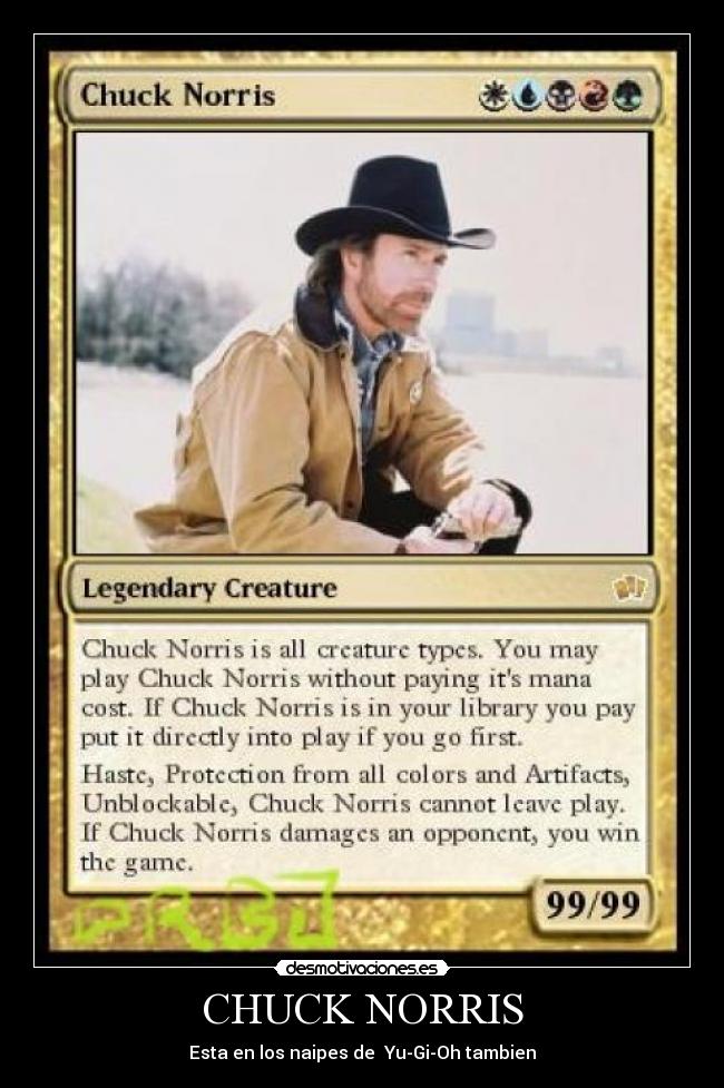 CHUCK NORRIS - Esta en los naipes de  Yu-Gi-Oh tambien