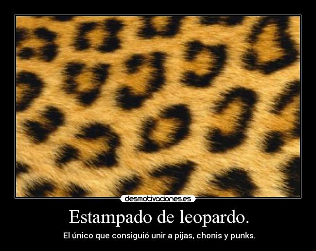 Estampado de leopardo. - El único que consiguió unir a pijas, chonis y punks.