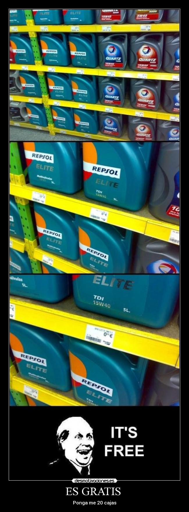 ES GRATIS - Ponga me 20 cajas
