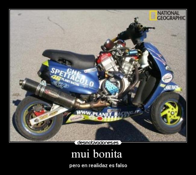 mui bonita  - pero en realidaz es falso