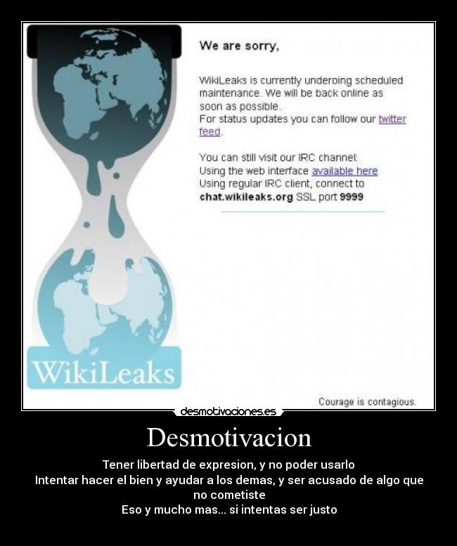 carteles wiki leaks desmotivaciones