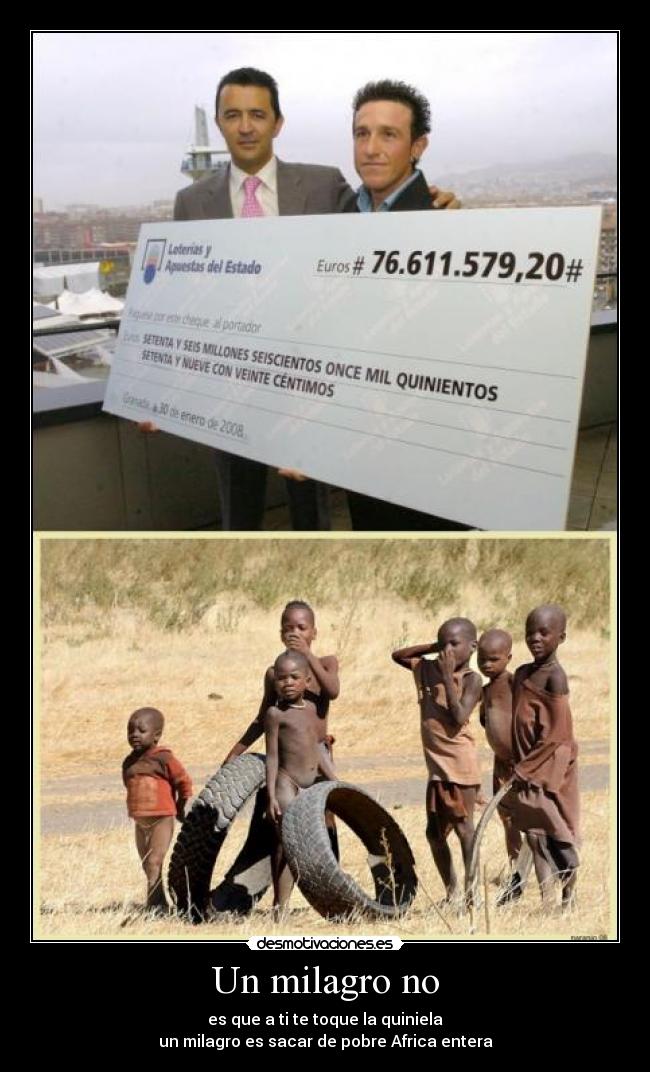 Un milagro no -
