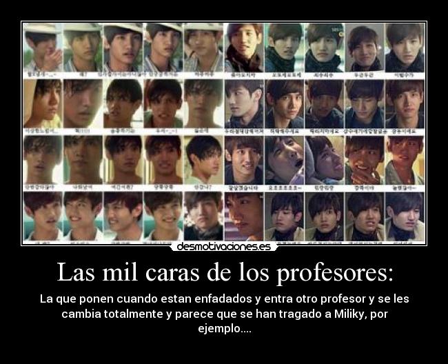 Las mil caras de los profesores: -