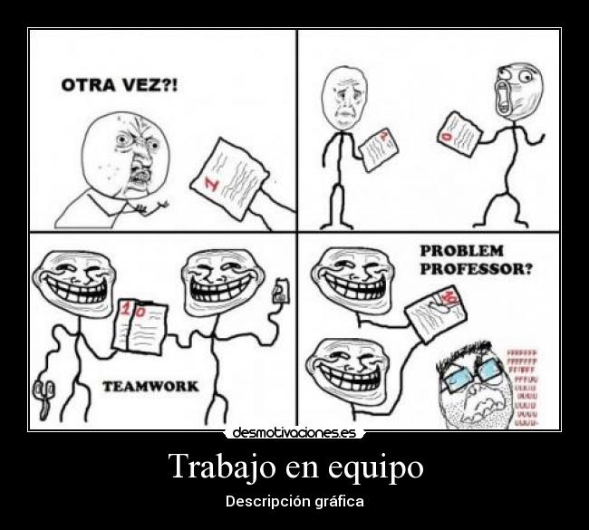 Trabajo en equipo - Descripción gráfica