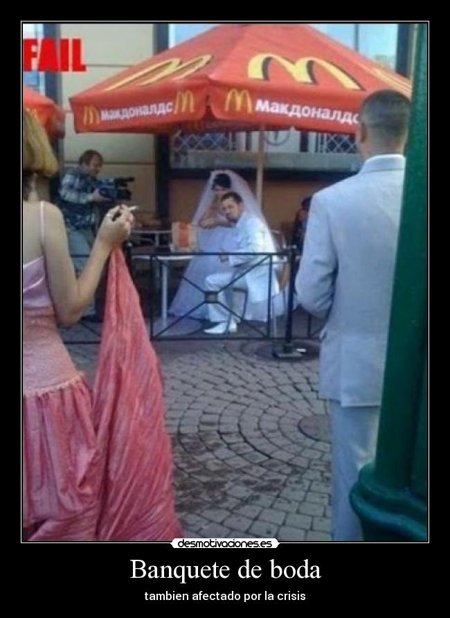 Banquete de boda - tambien afectado por la crisis