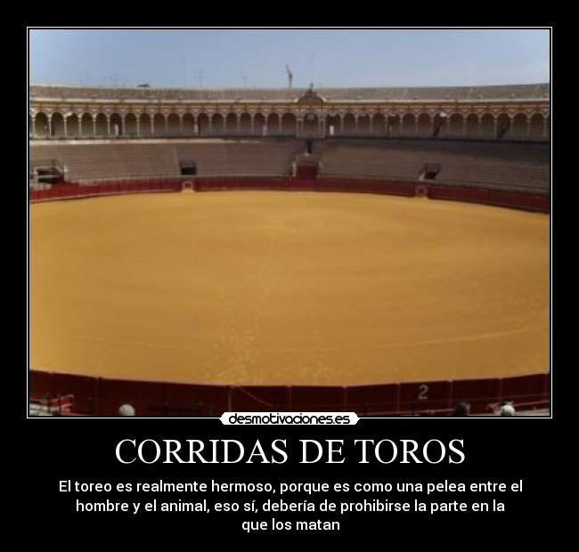 CORRIDAS DE TOROS - El toreo es realmente hermoso, porque es como una pelea entre el
hombre y el animal, eso sí, debería de prohibirse la parte en la
que los matan