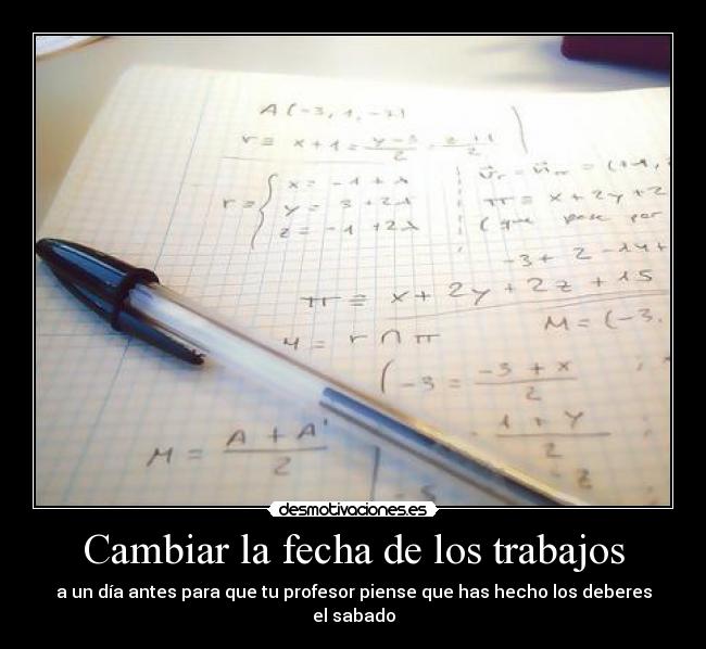 Cambiar la fecha de los trabajos - 