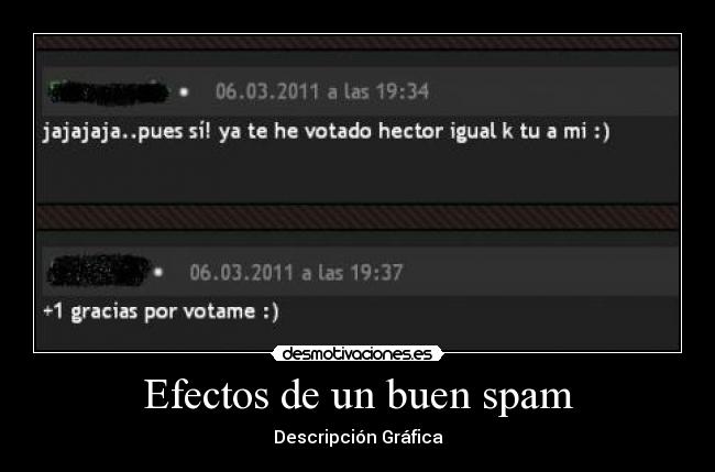 Efectos de un buen spam - Descripción Gráfica