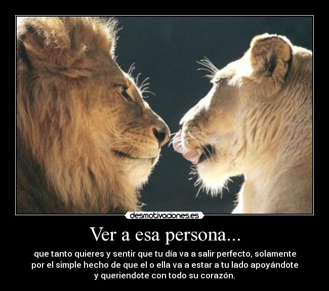 Ver a esa persona... -