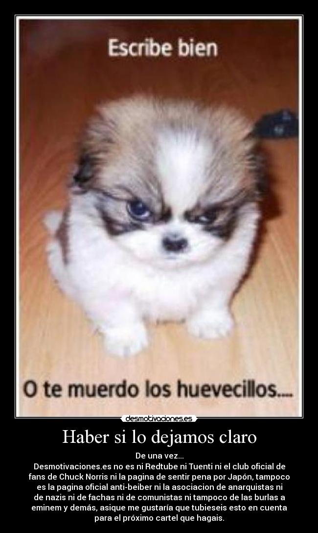 Haber si lo dejamos claro - 