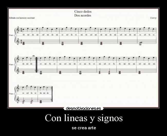 Con lineas y signos - se crea arte
