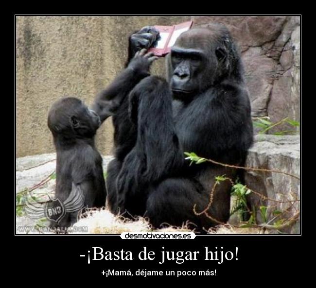 -¡Basta de jugar hijo! - 