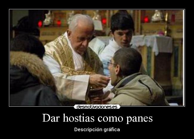 Dar hostias como panes - Descripción gráfica
