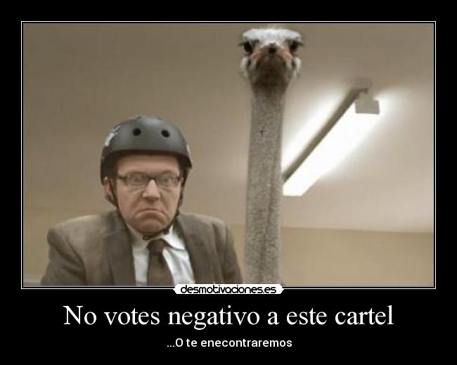 No votes negativo a este cartel - 