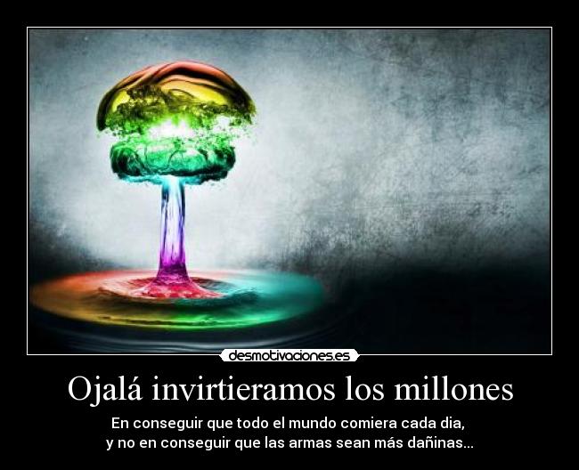 carteles armasinvertirmilloneshambreafrica desmotivaciones