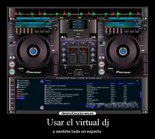 Usar el virtual dj - y sentirte todo un experto 