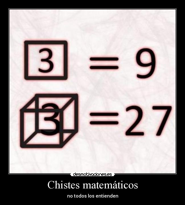 Chistes matemáticos - no todos los entienden