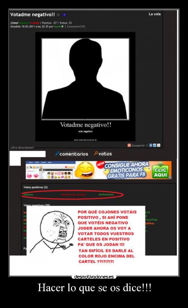 Hacer lo que se os dice!!! - 