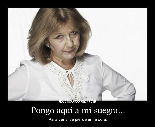 Pongo aqui a mi suegra... -